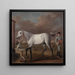 The Duke of Hamilton and his victorious grey racehorse at Newmarket - John Wootton — framed artwork on a wall