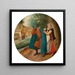 van het blauwe jas - Pieter Brueghel de Jonge — ingelijst kunstwerk aan de muur