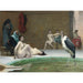 Reproductie van het schilderij De Marabout in het bad van het Harem - Jean-Léon Gérôme