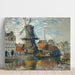 Reproductie van het schilderij De windmolen aan de Onbekende gracht, Amsterdam - Claude Monet