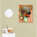 De Zwarte Poppy - Odilon Redon — gepresenteerd in een interieur
