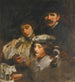 De schilder, zijn vrouw en dochter - James Jebusa Shannon — weergave van het kunstwerk