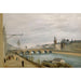 Reproductie van het schilderij De Brug bij de Change, gezien vanaf de quai de Gesvres - Jean-Baptiste-Camille Corot