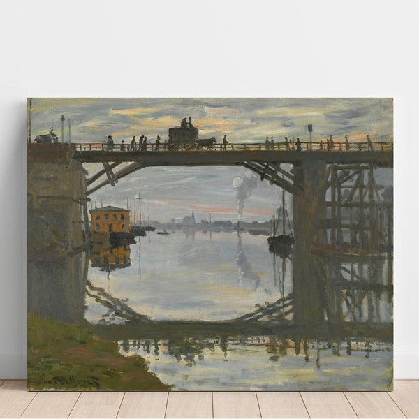 Reproduction of the painting The Wooden Bridge - Claude Monet