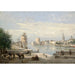 Reproduction of the painting of The Port of La Rochelle by Jean-Baptiste-Camille Corot