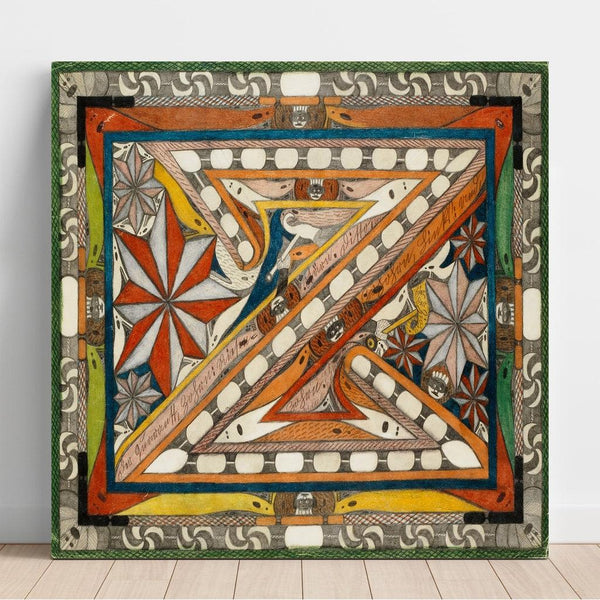 Le Quarantt, Zohrn, idem Zohohrn et idem Ziohn ; Étoiles géantes - Adolf Wölfli | Reproduction Tableau Décoration murale affiche copie