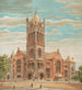 Het Tabernakel van Brooklyn opgericht in 1890 - Anoniem — weergave van het kunstwerk