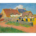 Reproductie van het schilderij Het dorsen van het graan in het dorp - Henry Moret