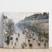 Reproductie van het schilderij Le boulevard Montmartre un matin d'hiver - Camille Pissarro