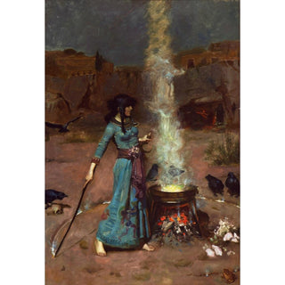Le cercle magique - John William Waterhouse | Reproduction Tableau Décoration murale affiche copie