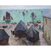 Reproductie van het schilderij Het vertrek van de boten, Étretat - Claude Monet