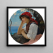 The red scarf - Charles Sprague Pearce — framed artwork on a wall