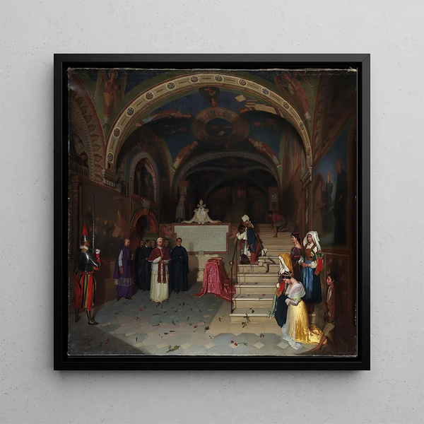 Le pape Grégoire XVI visitant l'église de San Benedetto à Subiaco - Jean-François Montessuy