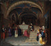 De paus Gregorius XVI bezoekt de kerk van San Benedetto in Subiaco - Jean-François Montessuy — weergave van het kunstwerk