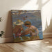 Reproductie van het schilderij van het gebleseerde been - Joaquín Sorolla