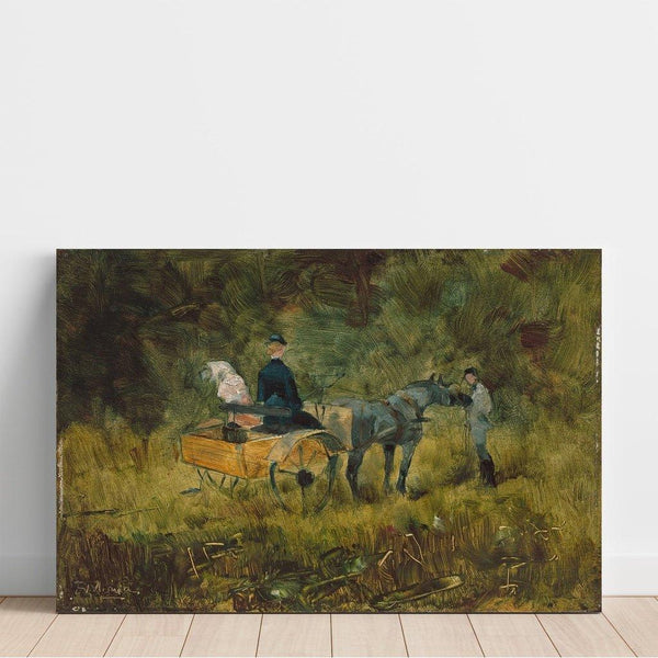 Reproductie van het schilderij Het vallen in de val - Henri de Toulouse-Lautrec