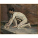 Reproductie van het schilderij van het marmerpolijster - Henri de Toulouse-Lautrec