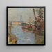 The Hamburg port - Carl Moll — framed artwork on a wall
