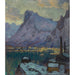 Reproductie van het schilderij De haven van Svolvær in het hoogseizoen van de visserij, studie van de Lofoten - Anna Boberg