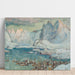 Reproductie van het schilderij De haven van Svolvær in het hoogseizoen van de visserij, studie van de Lofoten #2 - Anna Boberg