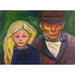Reproductie van het schilderij van het oude visser en zijn dochter - Edvard Munch