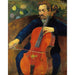 Reproductie van het schilderij De cellist Schneklud - Paul Gauguin