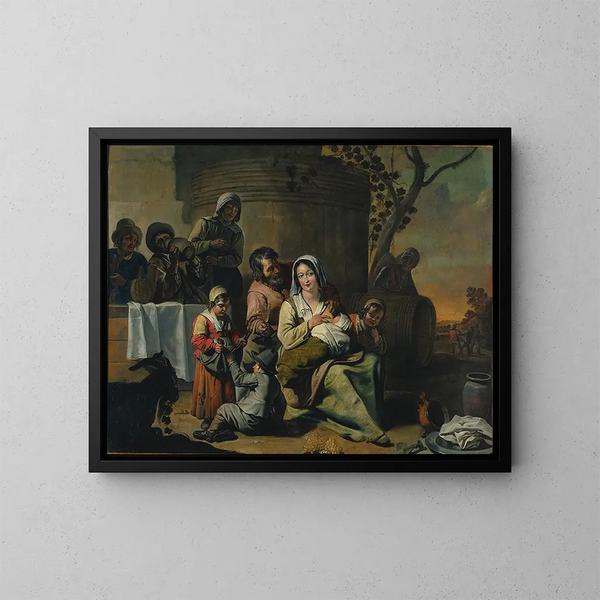 Vintage Scene - Le Nain Family — framed artwork on a wall