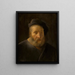 Portret van een man met baard op half-lichaam met een pet - School van Leiden — ingelijst kunstwerk aan de muur