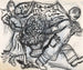 Vrouw met een boeket bloemen voor Paul Fierens - Leo Gestel — weergave van het kunstwerk