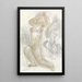 Vrouw naakt met handen in het haar, op de achtergrond een andere naakte figuur - Leo Gestel — ingelijst kunstwerk aan de muur