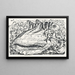 van een vis en schelp in het water - Leo Gestel — ingelijst kunstwerk aan de muur