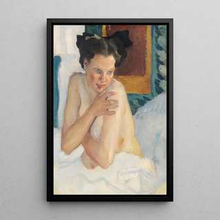 Leo Putz - Erwachen Sitzender Halbakt.webp