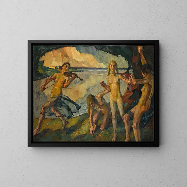 Jonge leven - Leo Putz — ingelijst kunstwerk aan de muur