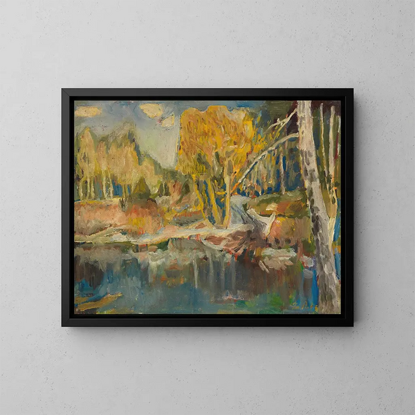 Landscape Painting - Leo Putz — framed artwork on a wall