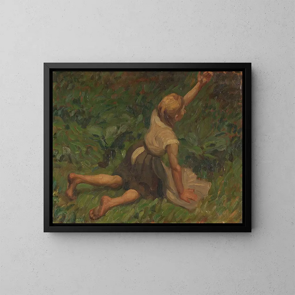 Study on Cinderella - Leo Putz — framed artwork on a wall