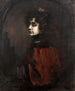 Dame aan de rode cape - Leo Samberger — weergave van het kunstwerk