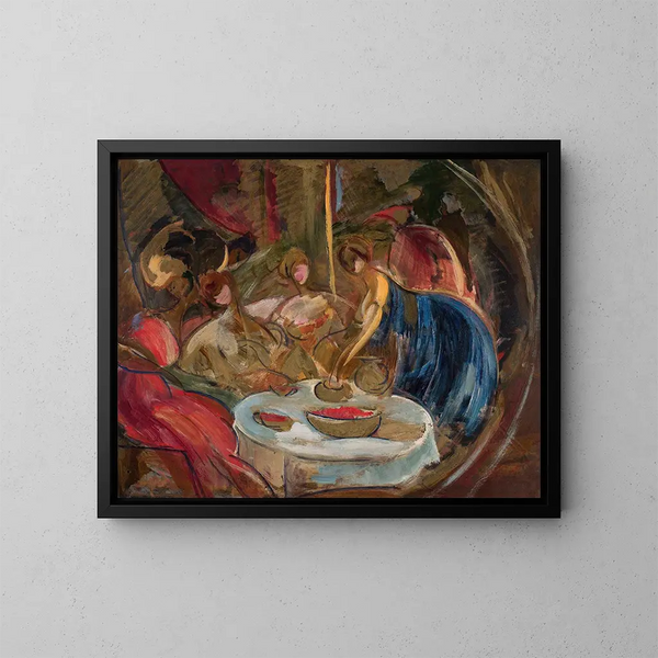 Head of a Jewish Woman - Leon Chwistek — framed artwork on a wall