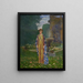 Dame dans le jardin près d'une fontaine au printemps - Léon Kamir - Kaufmann — ingelijst kunstwerk aan de muur