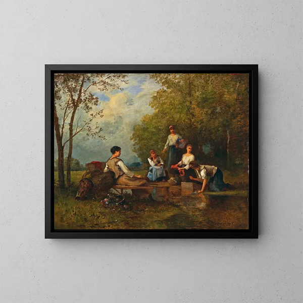 Washing machines - Léon Richet — framed artwork on a wall
