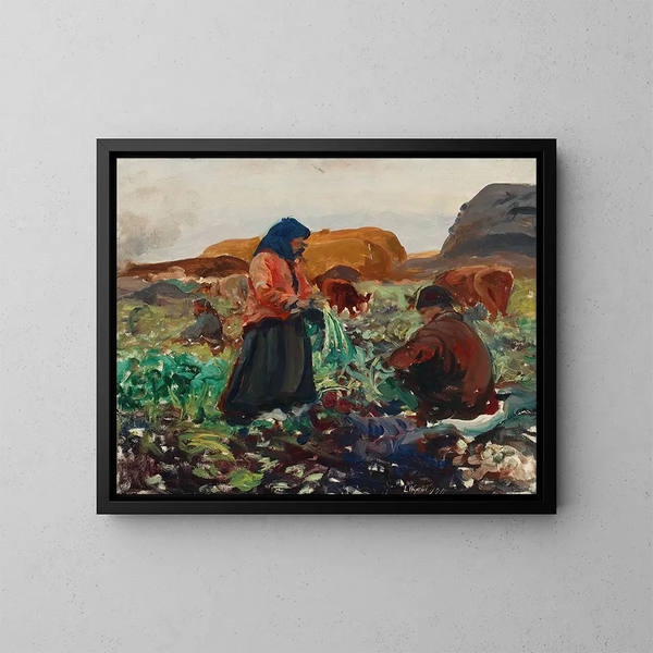 Oogst van de bieten II - Leon Wyczółkowski — ingelijst kunstwerk aan de muur