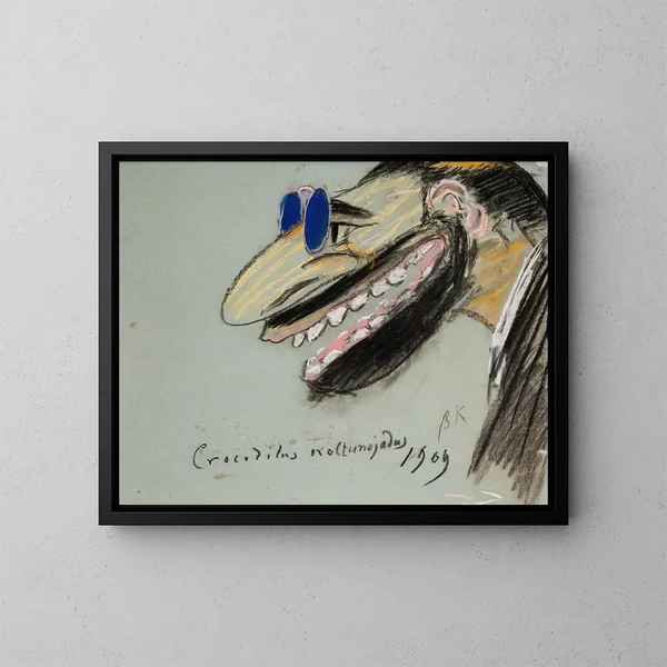 Caricatuur van Feliks Jasieski - Leon Wyczółkowski — ingelijst kunstwerk aan de muur