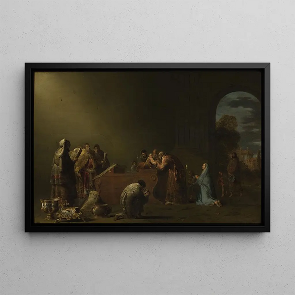 Circumcision of Christ - Leonaert Bramer — framed artwork on a wall