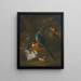 Een spin en andere vogels in een landschap - Leonard Hübner — ingelijst kunstwerk aan de muur
