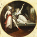 Léonore ontdekt het dolk van Alonzo - Henry Fuseli — gepresenteerd in een interieur