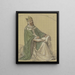 Saint Augustin sitting and writing in a book - Leopold Bode — framed artwork on a wall