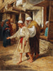 Mendiant aveugle - Leopold Carl Müller | Schilderij — weergave van het kunstwerk