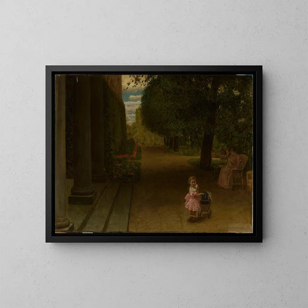 In the Garden - Leopold von Kalckreuth — framed artwork on a wall