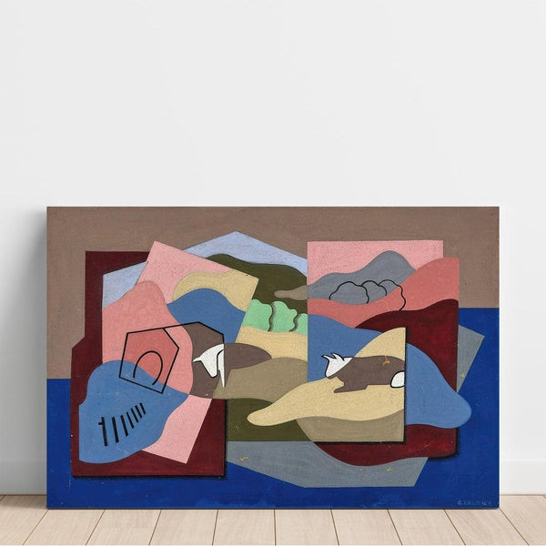 Les Boeufs dans la Montagne - Georges Valmier | Reproduction Tableau Décoration murale affiche copie
