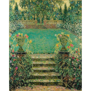 Les Marches du Jardin, Gerberoy - Henri Le Sidaner | Reproduction Tableau Décoration murale affiche copie