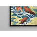 Reproduction of the painting of the Waterfalls for Horses of Yoshitsune at Yoshino - Katsushika Hokusai